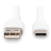 DIGITUS USB-C to USB-A Cable - White, 2m, Silicone Jacket — Buy in Cyprus with Fast Delivery