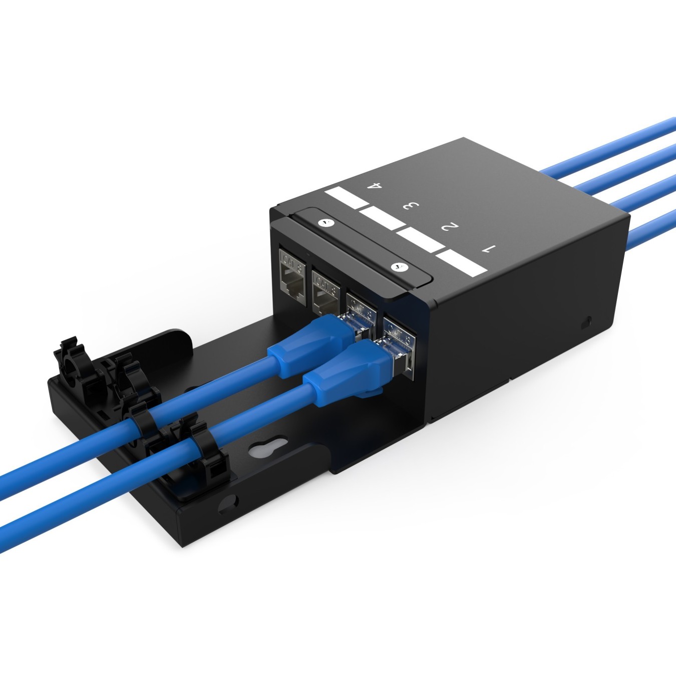DIGITUS Konsolidierungspunkt-Box 4Ports Keystone Module - DIN Rail/Panel Enclosure — Buy in Cyprus with Fast Delivery