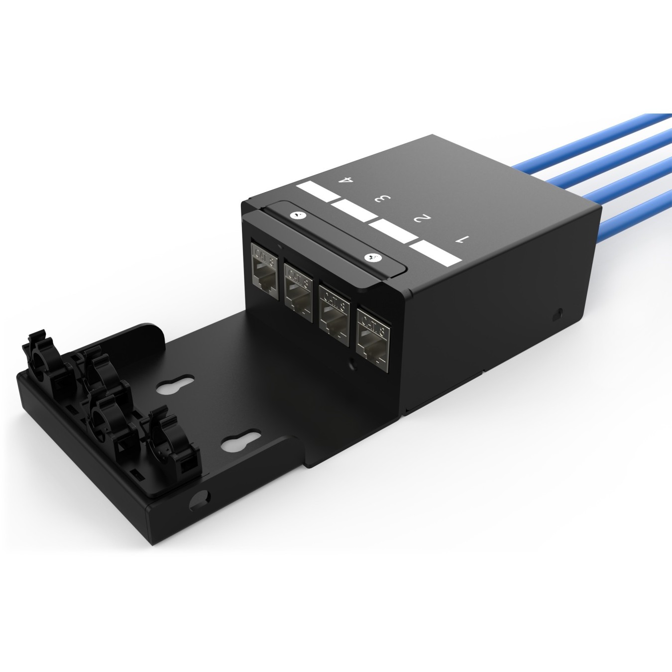 DIGITUS Konsolidierungspunkt-Box 4Ports Keystone Module - DIN Rail/Panel Enclosure — Buy in Cyprus with Fast Delivery
