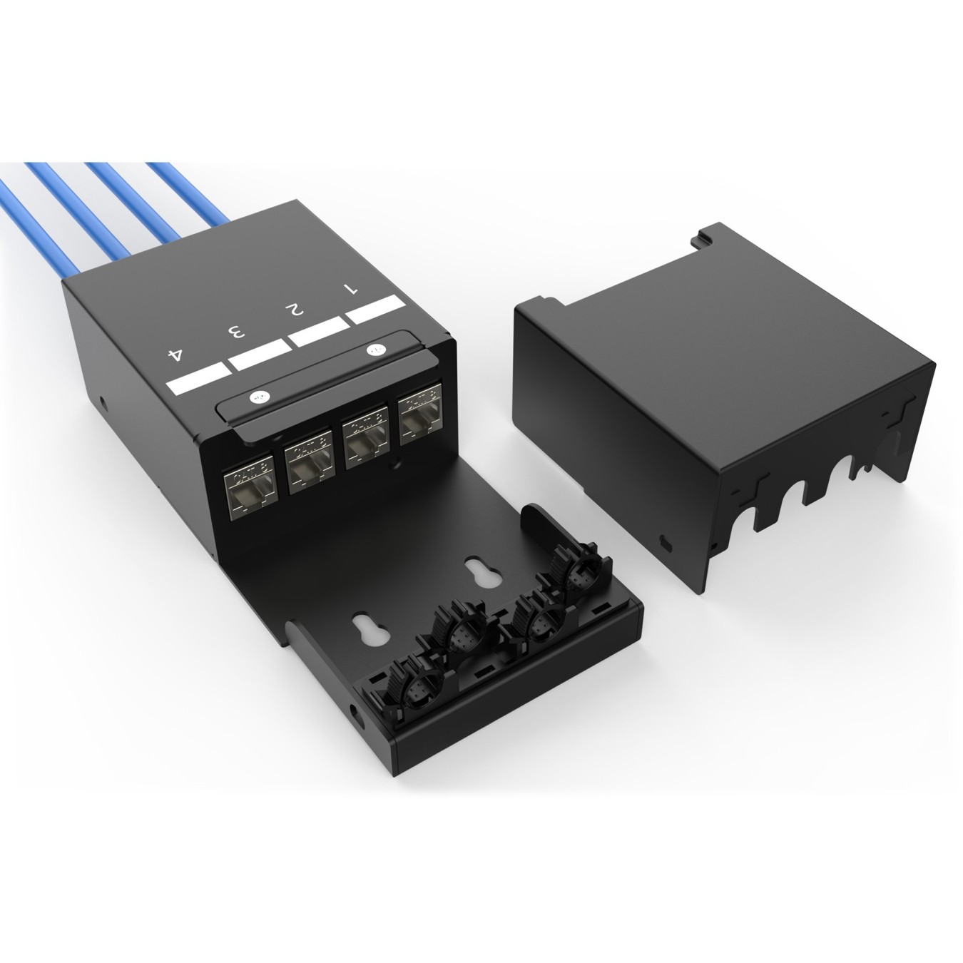 DIGITUS Konsolidierungspunkt-Box 4Ports Keystone Module - DIN Rail/Panel Enclosure — Buy in Cyprus with Fast Delivery