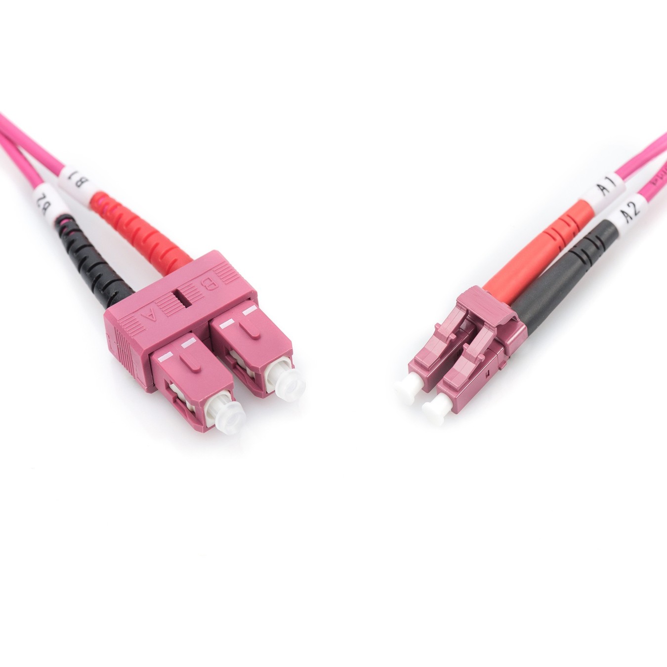 DIGITUS LWL Patchkabel LC - to SC 5.00m Multimode Duplex OM4 (Violet, 50 µm core) — Buy in Cyprus with Fast Delivery