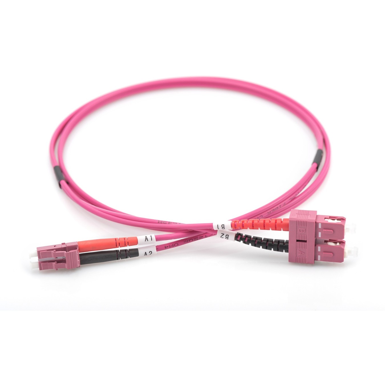 DIGITUS LWL Patchkabel LC - to SC 5.00m Multimode Duplex OM4 (Violet, 50 µm core) — Buy in Cyprus with Fast Delivery