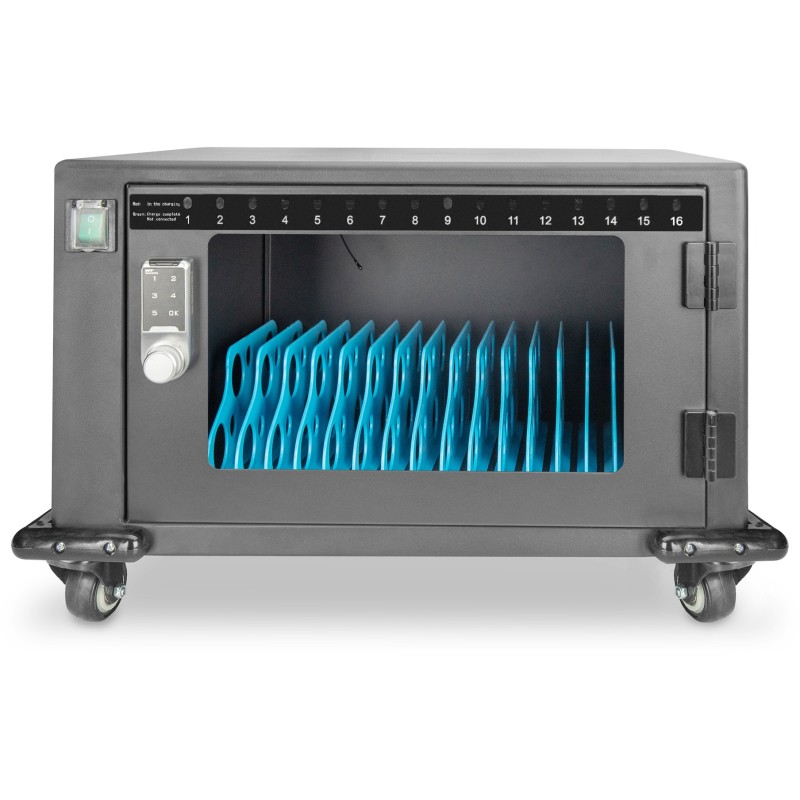 Buy Digitus 16-Device Tablet Charging Cabinet - Freestanding - USB-A Fan - Black... in Cyprus, Nicosia, Limassol, Larnaka, Pafos