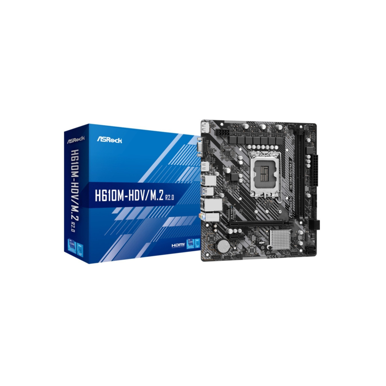 ASRock H610M-HDV/M.2 R2.0 LGA1700 Micro-ATX Motherboard – Intel H610 DDR4 64GB | Armenius Store