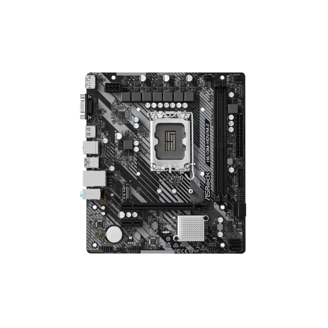 ASRock H610M-HDV/M.2 R2.0 LGA1700 Micro-ATX Motherboard – Intel H610 DDR4 64GB | Armenius Store