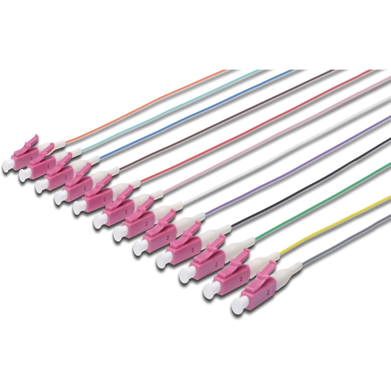 DIGITUS LWL Pigtails LC simplex OM4 12Stk 2.00m - Multicolor — Buy in Cyprus with Fast Delivery