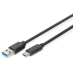 Buy DIGITUS USB 3.0 Type-C to USB-A Cable - 1.0 m - Black in Cyprus, Nicosia, Limassol, Larnaka, Pafos