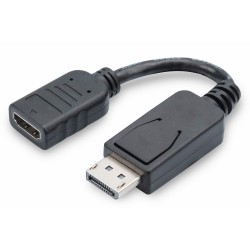 Buy Digitus DisplayPort to HDMI Adapter - ST-BU - 0.15m, FHD 60Hz, Black in Cyprus, Nicosia, Limassol, Larnaka, Pafos