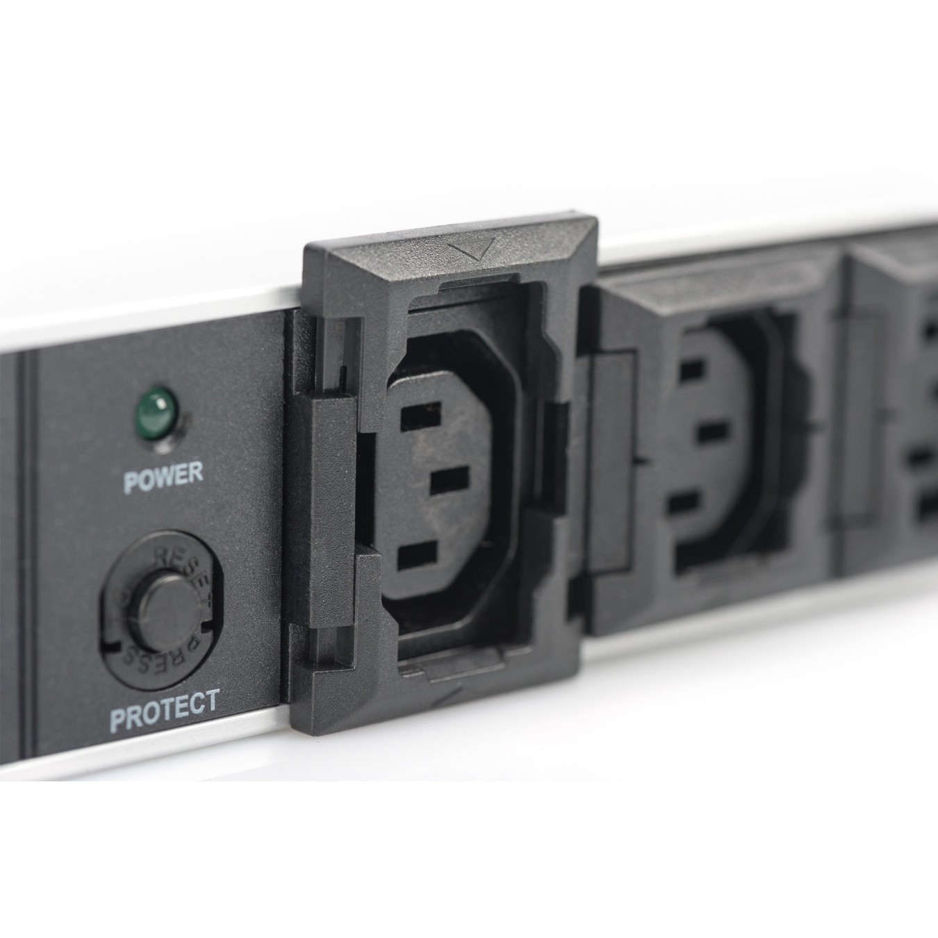 Digitus 10-Outlet Aluminum Power Strip with Surge Protection - Black - 2 m IEC Lead — Buy in Cyprus with Fast Delivery