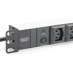 Buy Digitus 10-Outlet Aluminum Power Strip with Surge Protection - Black - 2 m I... in Cyprus, Nicosia, Limassol, Larnaka, Pafos