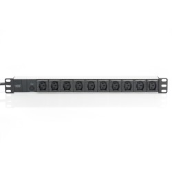 Buy Digitus 10-Outlet Aluminum Power Strip with Surge Protection - Black - 2 m I... in Cyprus, Nicosia, Limassol, Larnaka, Pafos