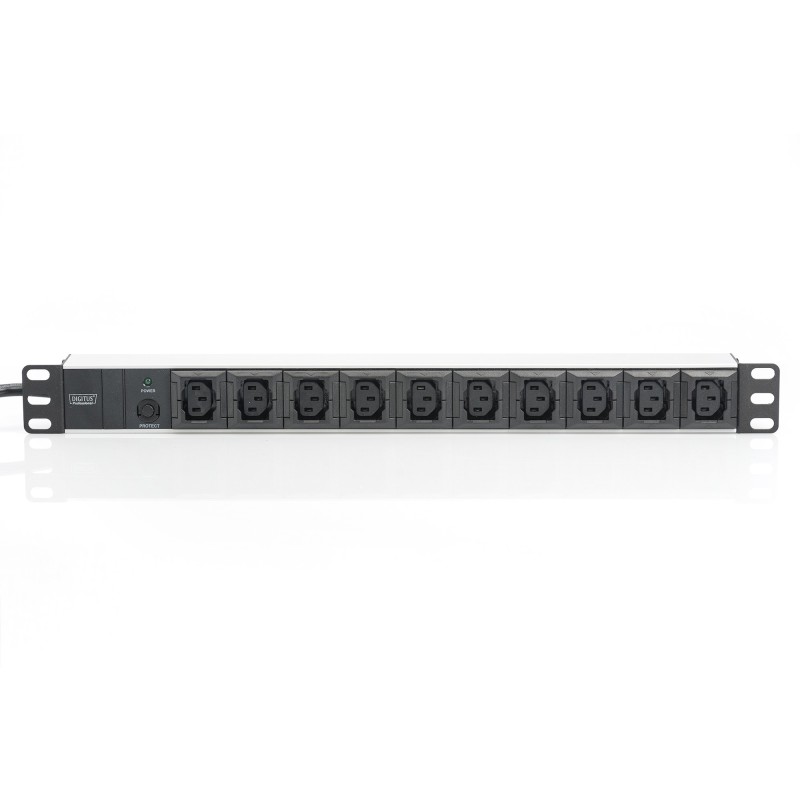 Buy Digitus 10-Outlet Aluminum Power Strip with Surge Protection - Black - 2 m I... in Cyprus, Nicosia, Limassol, Larnaka, Pafos