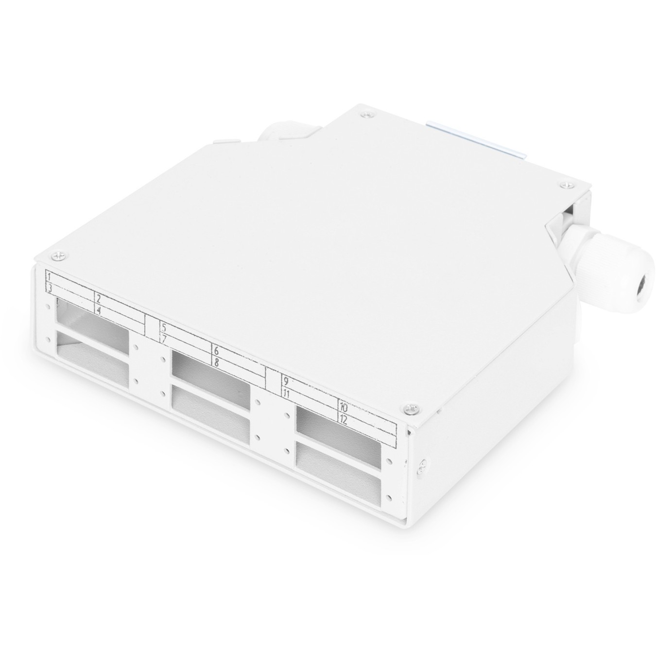 DIGITUS LWL DIN Rail Fiber Distribution Box - Grey - 6 SC connectors, 125 x 130 x 35 mm — Buy in Cyprus with Fast Delivery