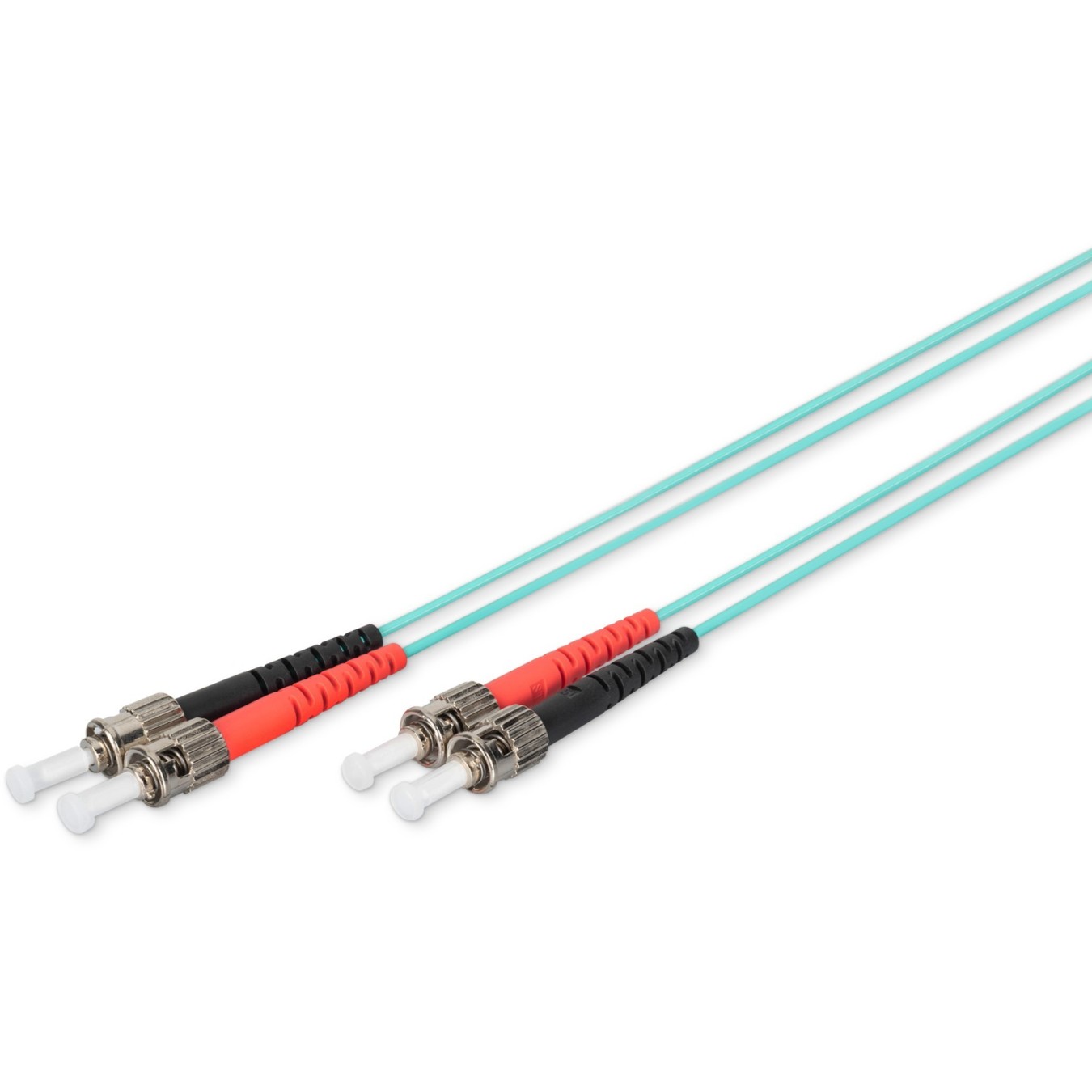DIGITUS LWL Patchkabel ST to ST OM3 Duplex - 1.00 m - Aqua — Buy in Cyprus with Fast Delivery