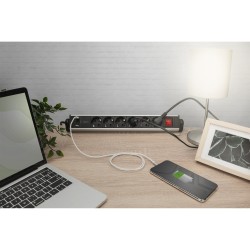 Buy Digitus 6-Port Power Strip with 2x USB-A, 1x USB-C and Switch - Color Black/... in Cyprus, Nicosia, Limassol, Larnaka, Pafos