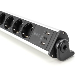 Buy Digitus 6-Port Power Strip with 2x USB-A, 1x USB-C and Switch - Color Black/... in Cyprus, Nicosia, Limassol, Larnaka, Pafos