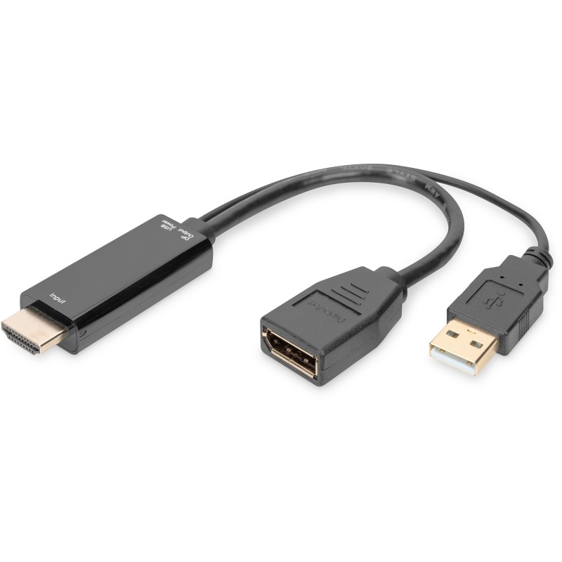 Buy DIGITUS 4K HDMI to DisplayPort Adapter - 0.2m - Black in Cyprus, Nicosia, Limassol, Larnaka, Pafos