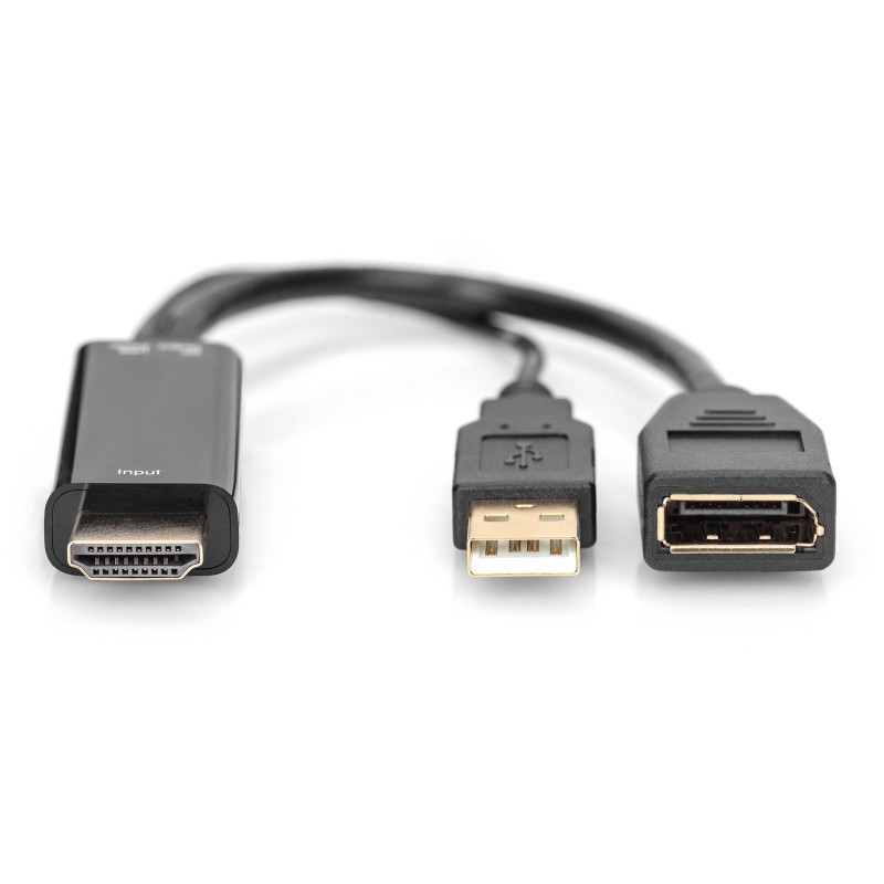 Buy DIGITUS 4K HDMI to DisplayPort Adapter - 0.2m - Black in Cyprus, Nicosia, Limassol, Larnaka, Pafos