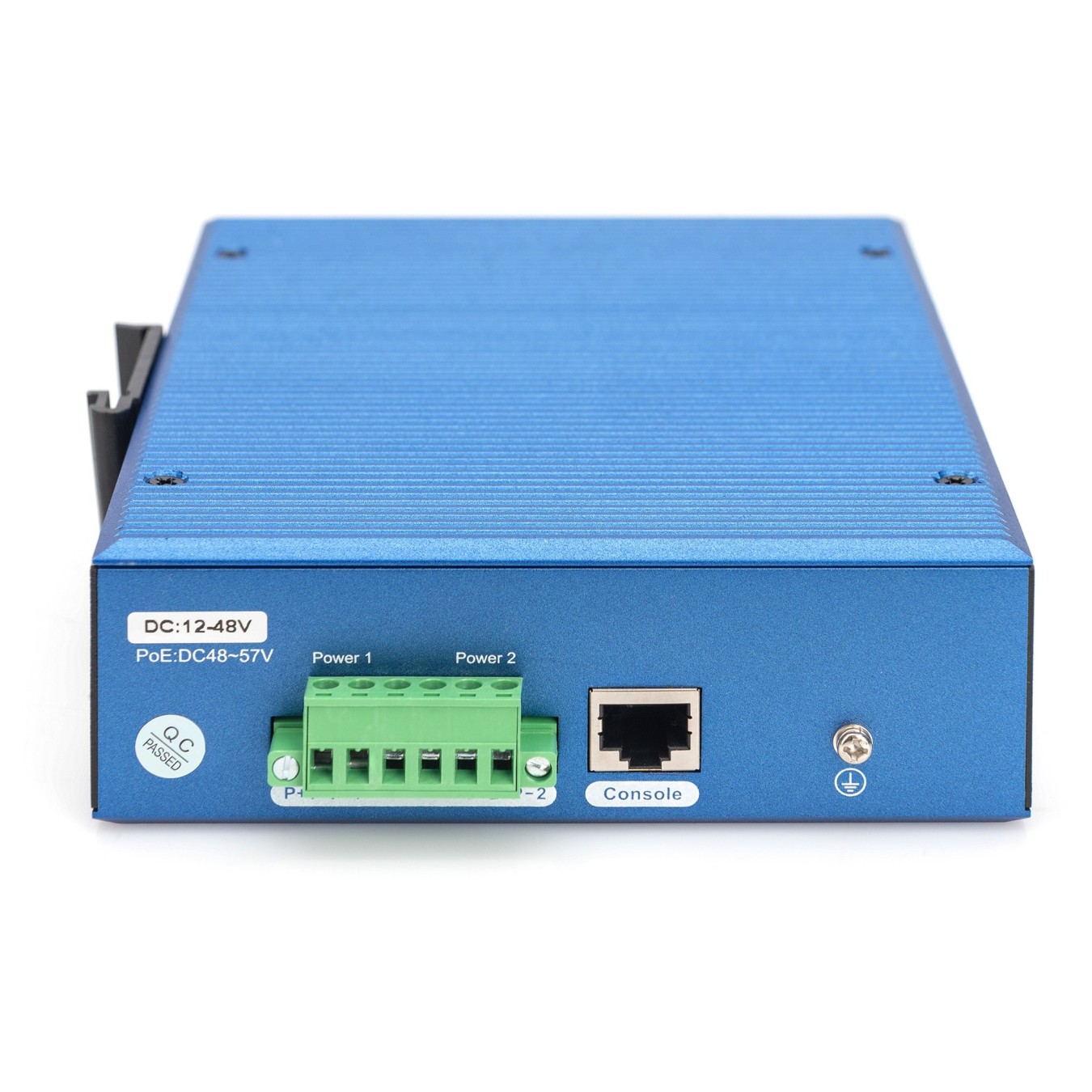 Digitus 8+4P 10G Uplink Industrial Gigabit Ethernet Switch L3 managed - Black/Blue, 8xGigabit copper + 4xSFP+ uplinks