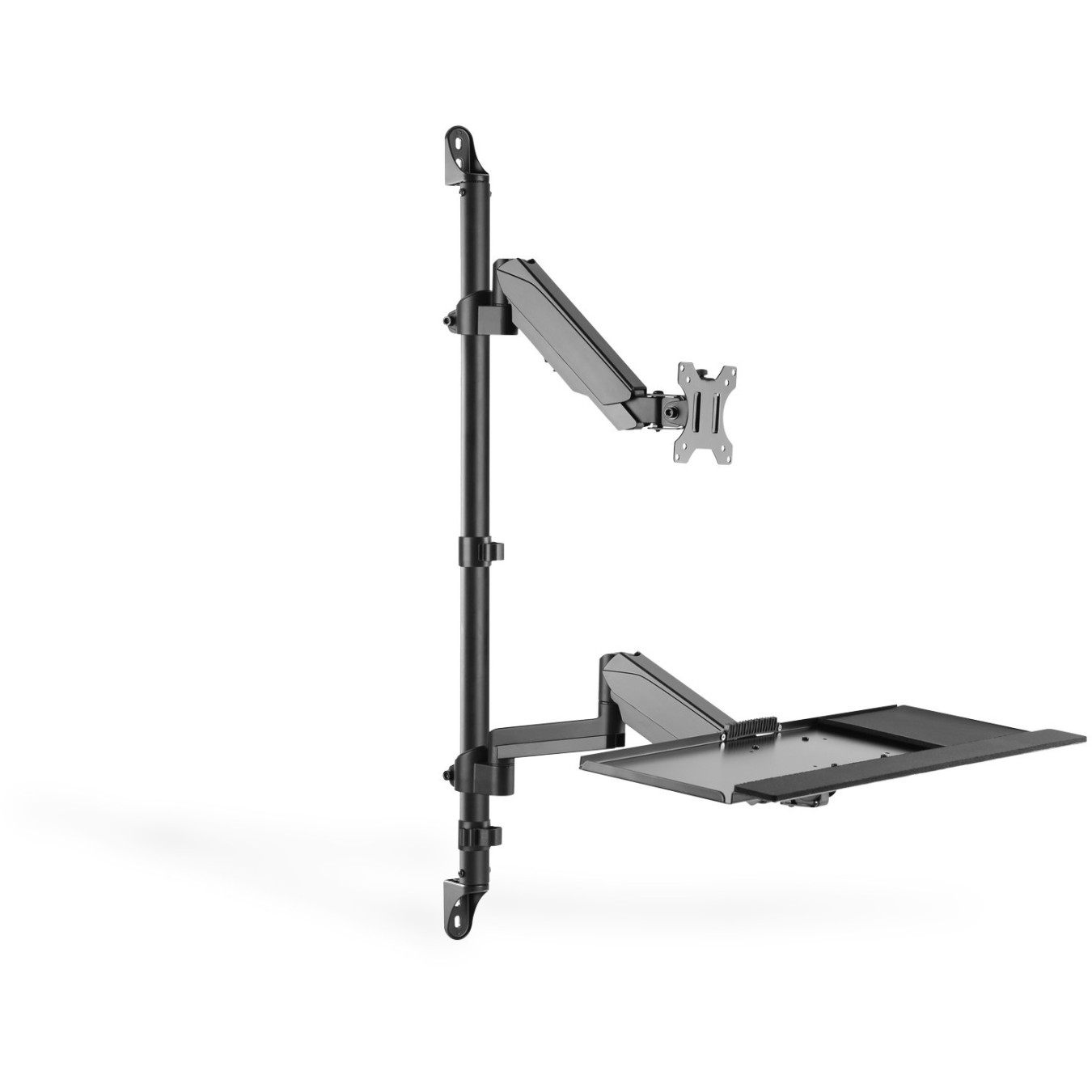 Digitus Flexible Wall-Mounted Sit-Stand Workstation - DA-90372 - (Black, Wall Mount, 1 Monitor, 8 kg)