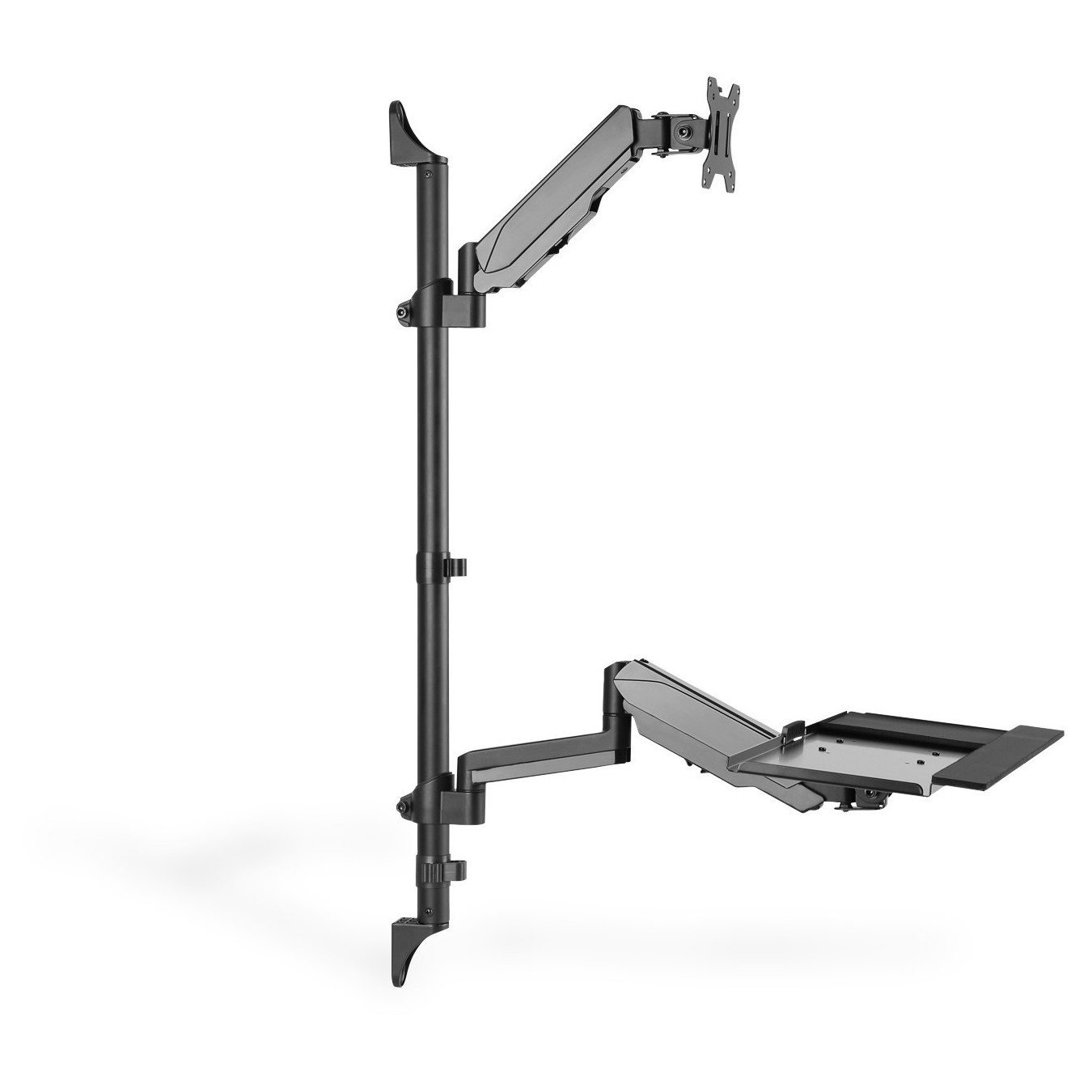 Digitus Flexible Wall-Mounted Sit-Stand Workstation - DA-90372 - (Black, Wall Mount, 1 Monitor, 8 kg)