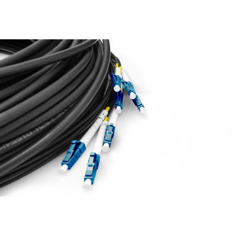 Buy DIGITUS LWL Patch Cable LC-UPC OS2, 100 m, 8-fiber, black, pre-terminated in Cyprus, Nicosia, Limassol, Larnaka, Pafos