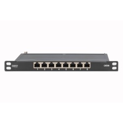 Buy DIGITUS Cat.6A Slim Patch Panel - 8-Port - 0.5U in Cyprus, Nicosia, Limassol, Larnaka, Pafos