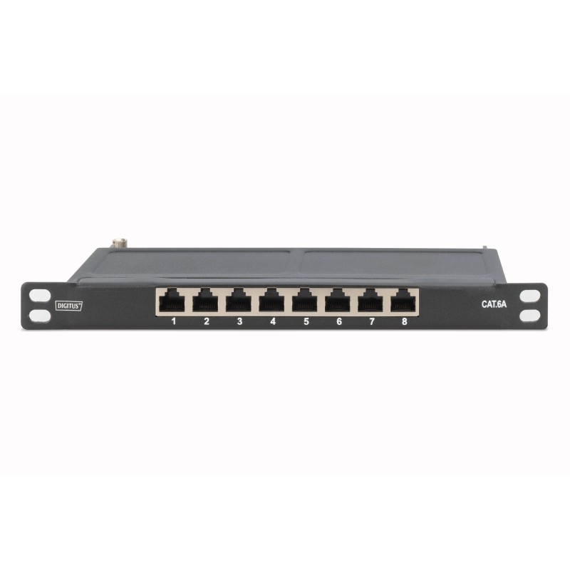 Buy DIGITUS Cat.6A Slim Patch Panel - 8-Port - 0.5U in Cyprus, Nicosia, Limassol, Larnaka, Pafos