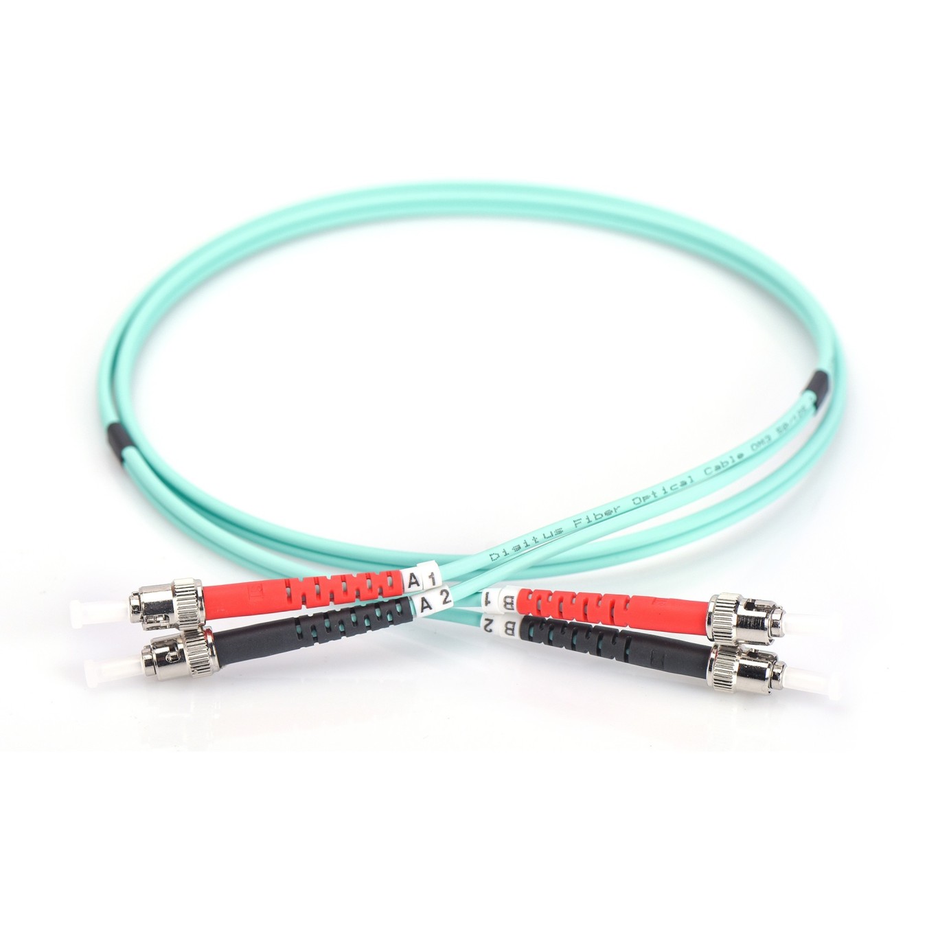 DIGITUS Fiber Optic Patch Cable ST-ST 10.00m Multimode OM3 - Aqua — Buy in Cyprus with Fast Delivery