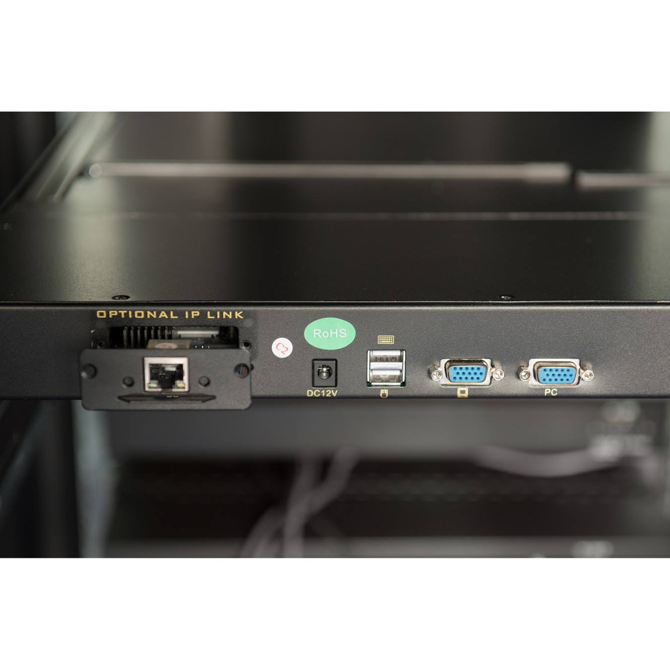 DIGITUS Modular Console 17-inch TFT - 8-Port KVM & Touchpad - German Keyboard - Black — Buy in Cyprus with Fast Delivery