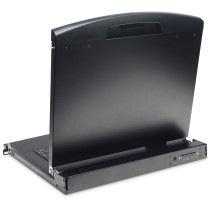 DIGITUS Modular Console 17-inch TFT - 8-Port KVM & Touchpad - German Keyboard - Black — Buy in Cyprus with Fast Delivery