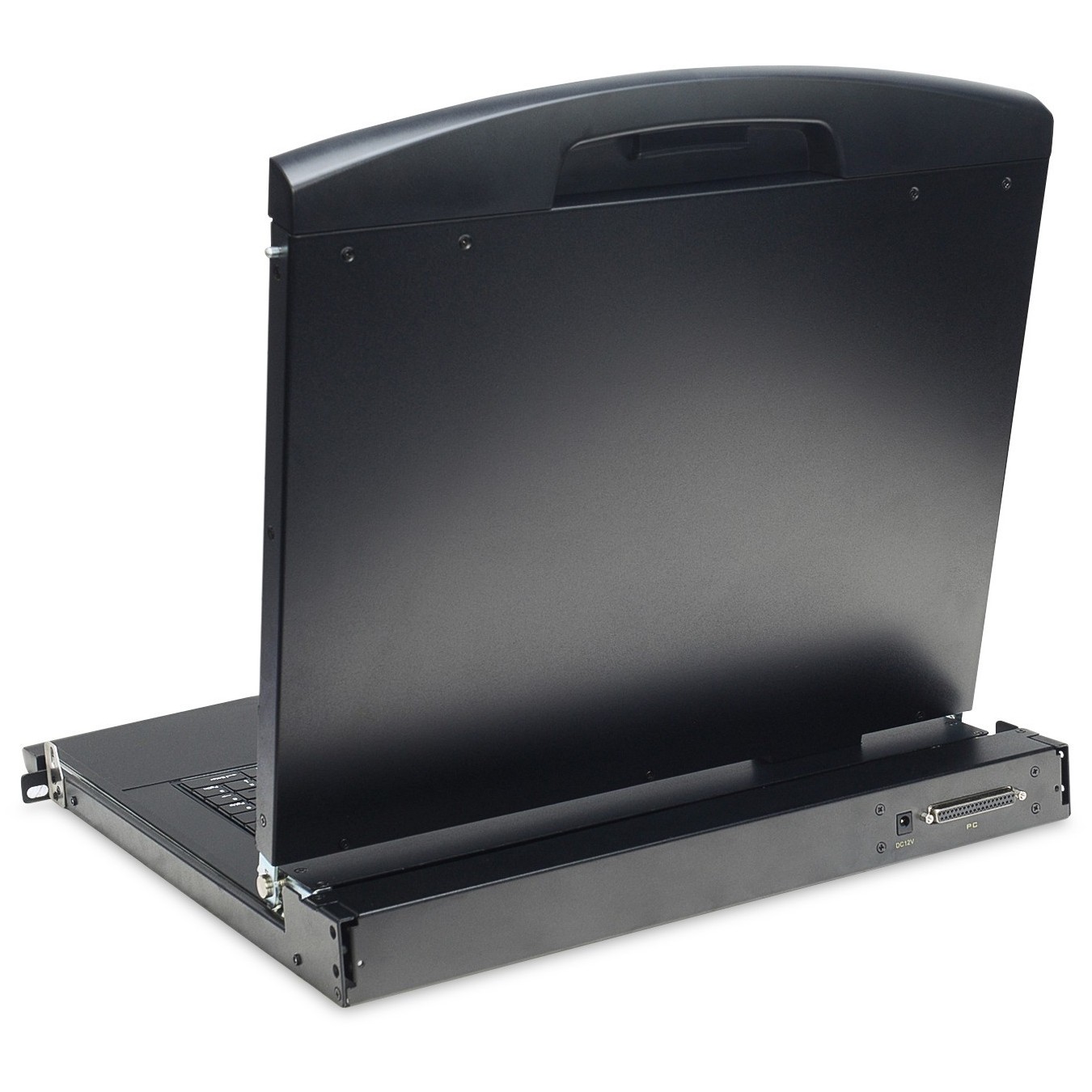 DIGITUS Modular Console 17-inch TFT - 8-Port KVM & Touchpad - German Keyboard - Black — Buy in Cyprus with Fast Delivery