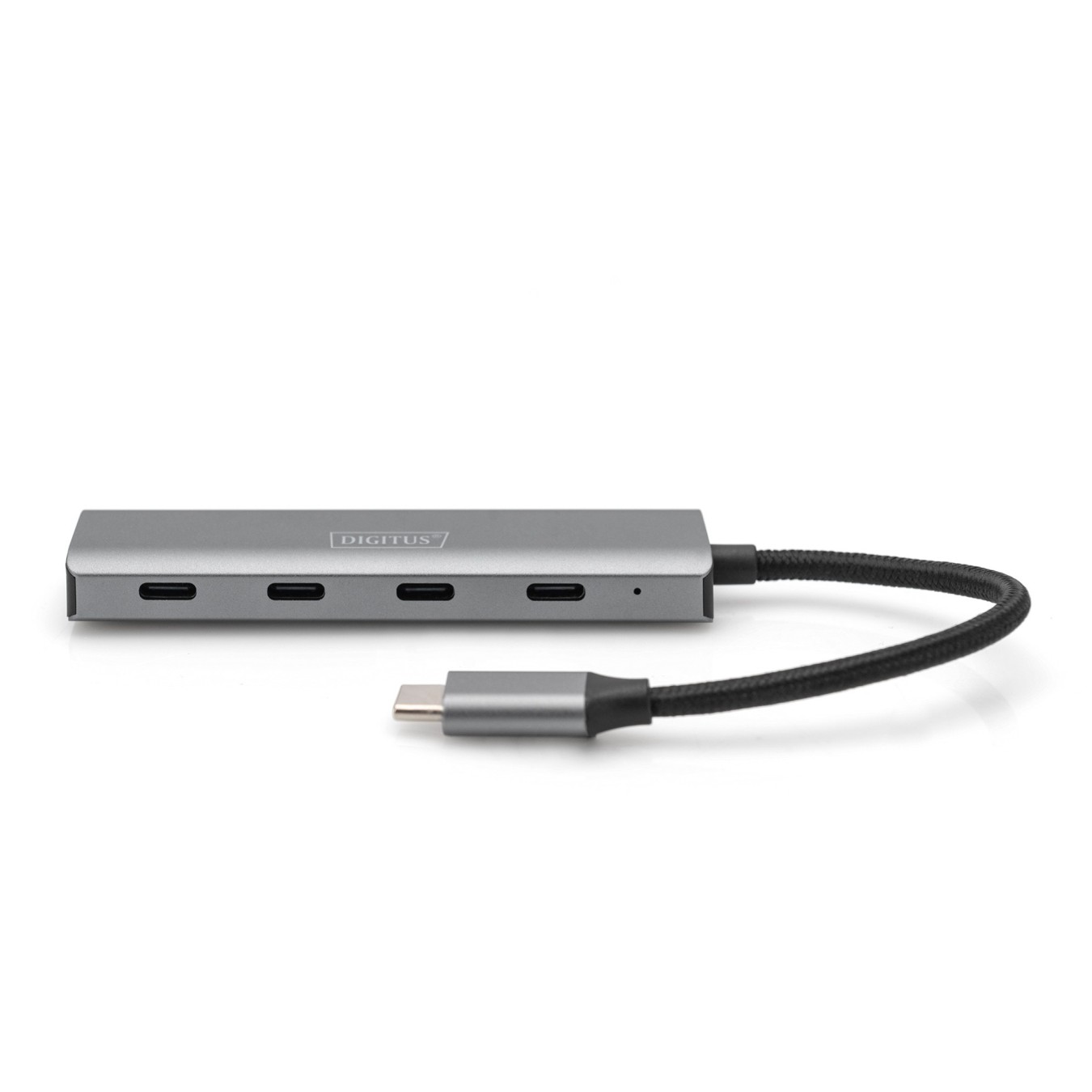 DIGITUS USB-C Hub 4-Port USB 3.1 - Integrated Cable (Silver) — Buy in Cyprus with Fast Delivery