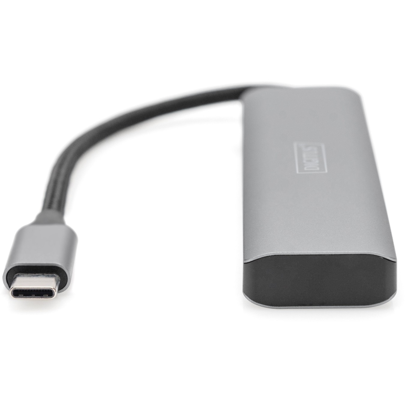 DIGITUS USB-C Hub 4-Port USB 3.1 - Integrated Cable (Silver) — Buy in Cyprus with Fast Delivery