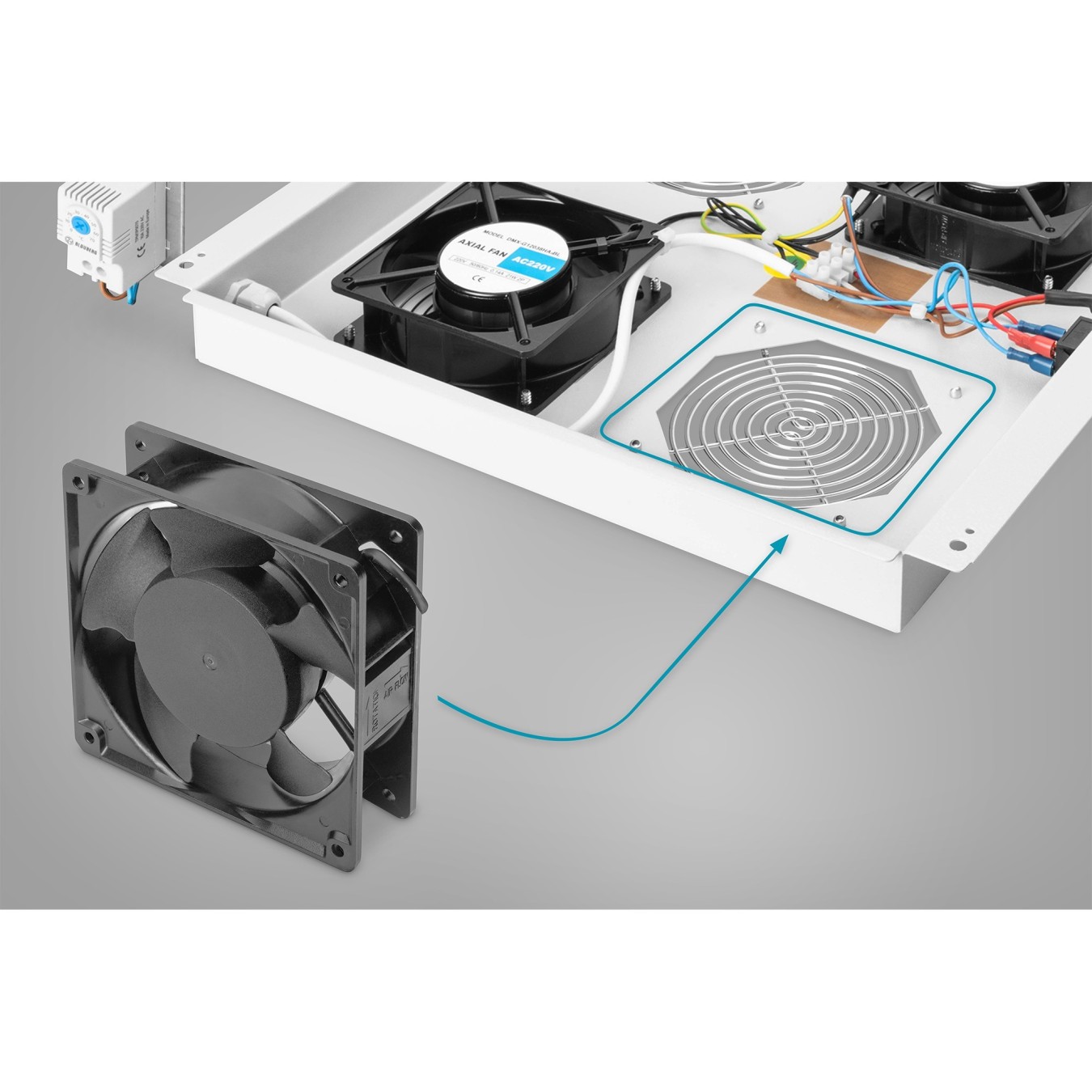 DIGITUS Replacement Fan for Fan Modules - Black - 2.3 m³/min, 47 dB, Computer Case — Buy in Cyprus with Fast Delivery