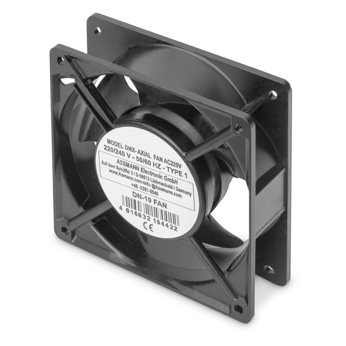 DIGITUS Replacement Fan for Fan Modules - Black - 2.3 m³/min, 47 dB, Computer Case — Buy in Cyprus with Fast Delivery