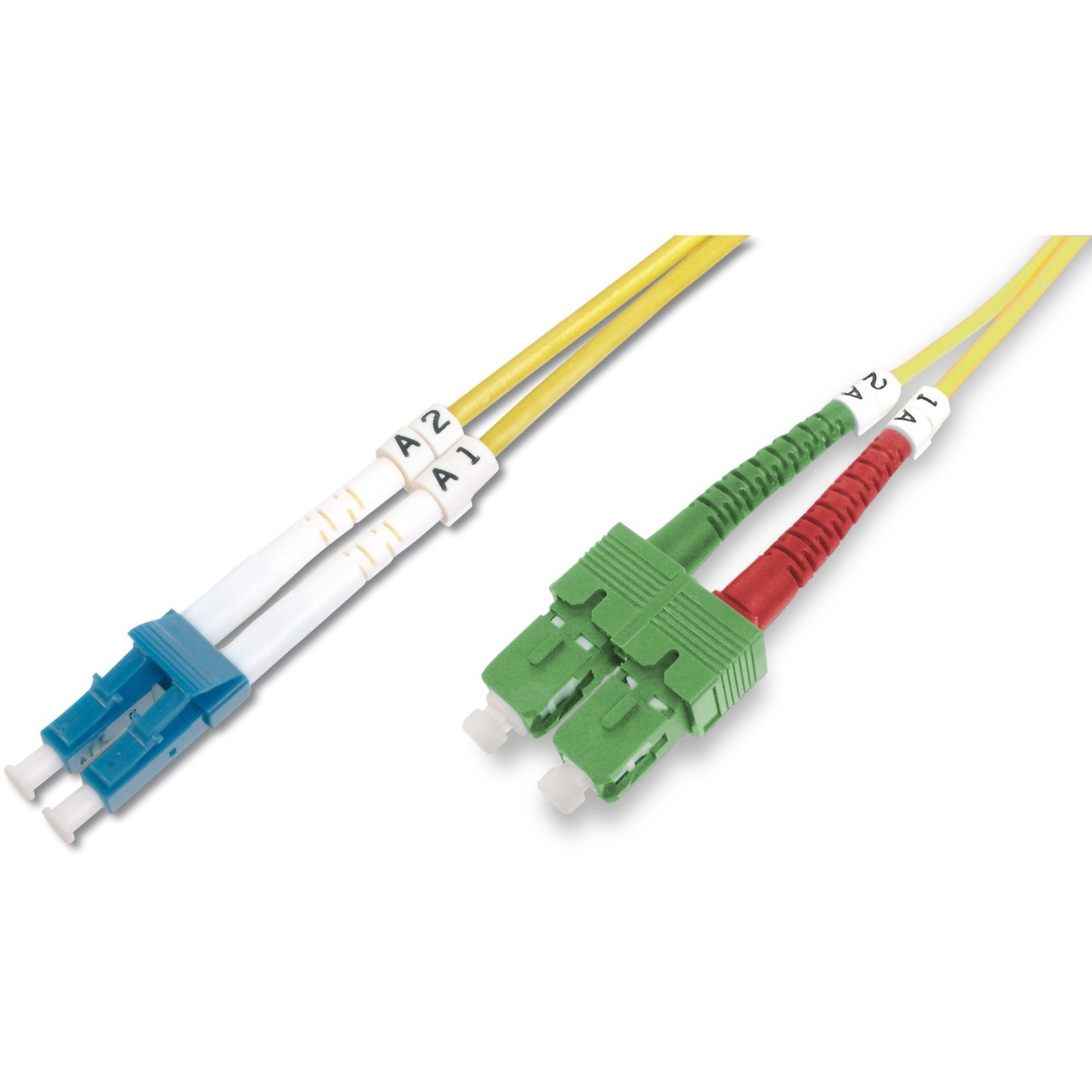 DIGITUS Fiber Optic Singlemode PatchK SC (APC) to LC (PC) 3m - Yellow OS2 APC SC-LC — Buy in Cyprus with Fast Delivery