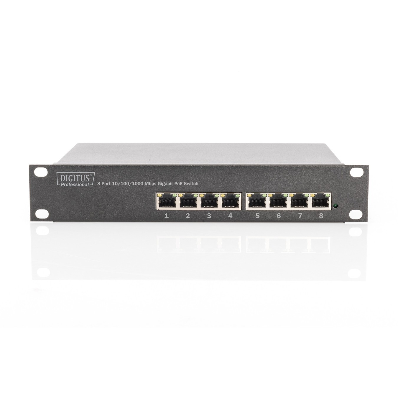 DIGITUS Switch 8-Port Gigabit PoE Unmanaged - Grey, 80W PoE — Buy in Cyprus with Fast Delivery