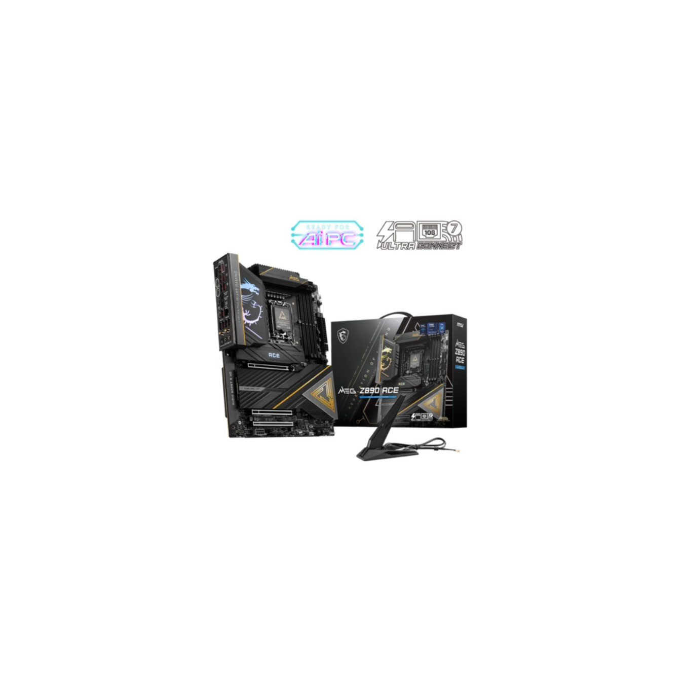MSI MEG Z890 ACE - LGA 1851 ATX Motherboard - Intel Z890, DDR5 up to 256GB, PCIe 5.0, RGB (Black)