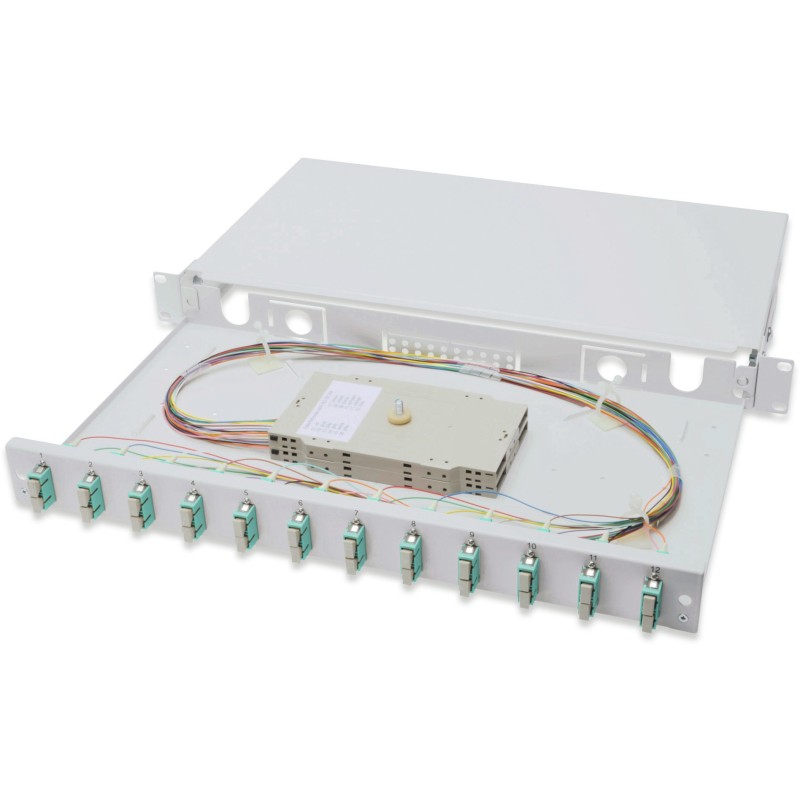 Buy DIGITUS Fiber Splice Box 1U - Grey, 12x SC OM3 in Cyprus, Nicosia, Limassol, Larnaka, Pafos