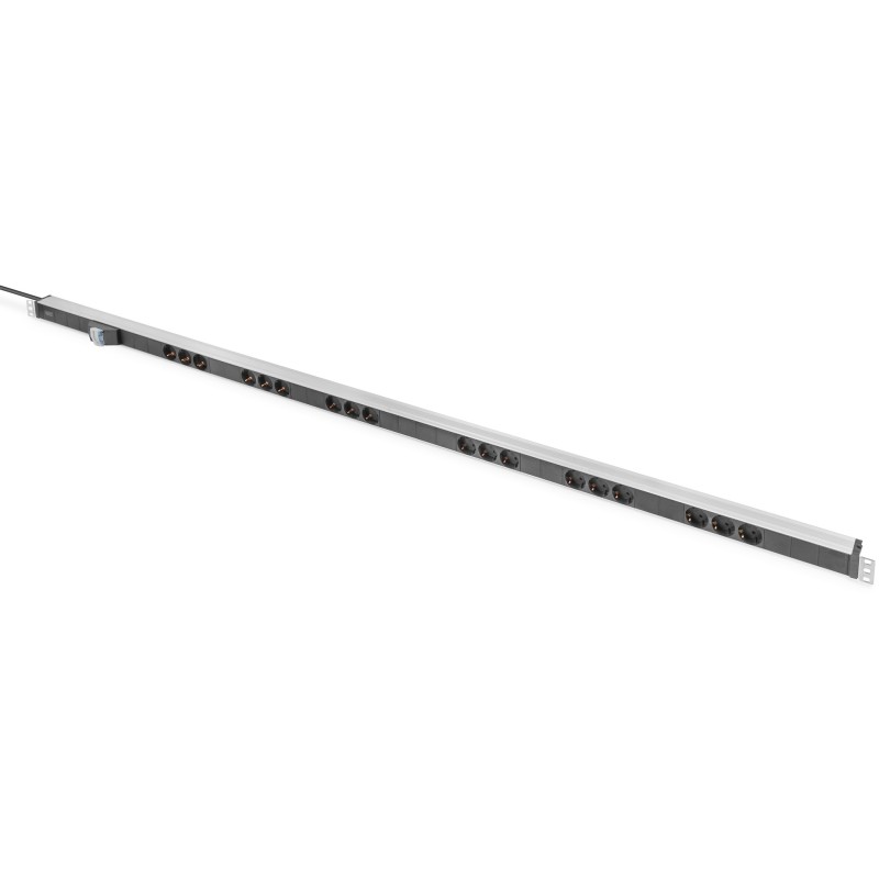 Buy DIGITUS 18-outlet Aluminum Power Strip with Protective Earth - 220-250V Type F in Cyprus, Nicosia, Limassol, Larnaka, Pafos