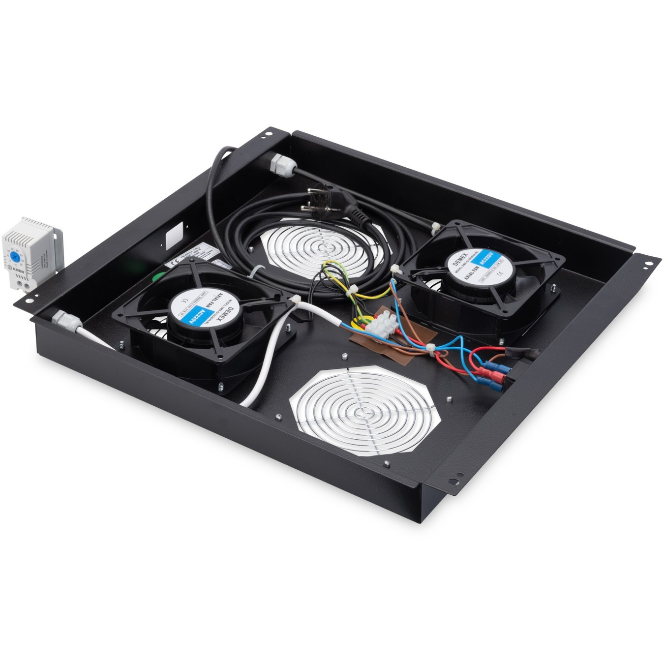 DIGITUS Roof Cooling Unit Unique Dynamic 2 Fans - Black, 19" mounting — Buy in Cyprus with Fast Delivery