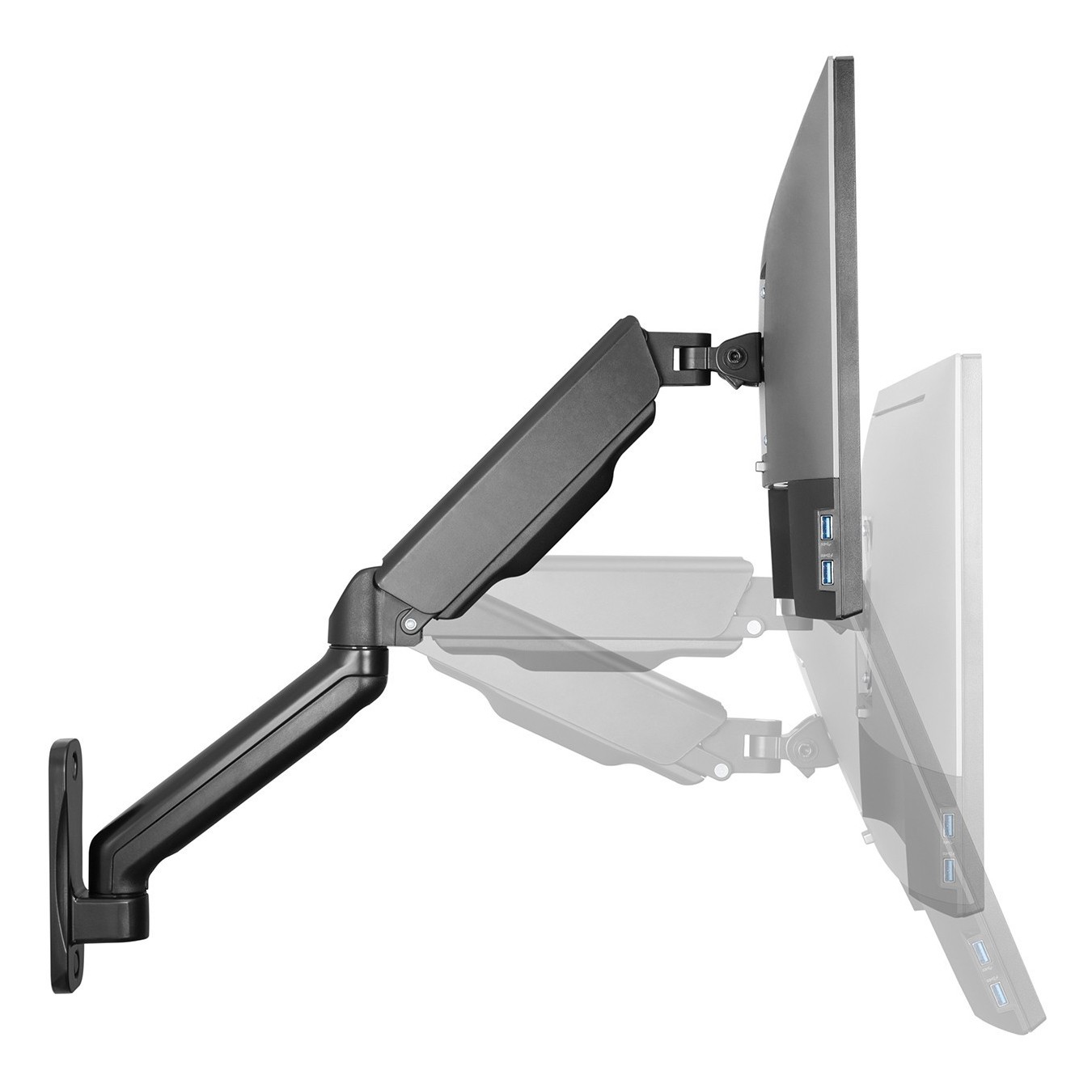 Monitor Wall Mount for 1 Monitor 32-inch - DA-90425 - Black, Gas Spring, 9 kg capacity — Buy in Cyprus with Fast Delivery