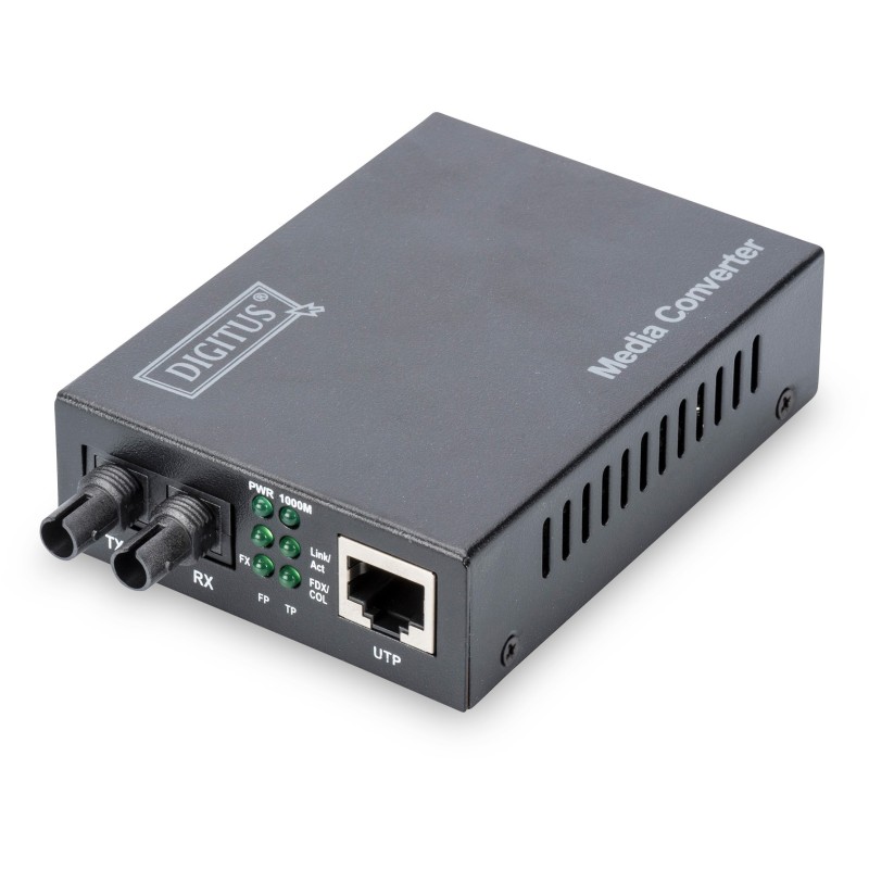 Buy DIGITUS Gigabit Media Converter - Multimode RJ45-ST - 850 nm, 500 m, 5 V DC,... in Cyprus, Nicosia, Limassol, Larnaka, Pafos