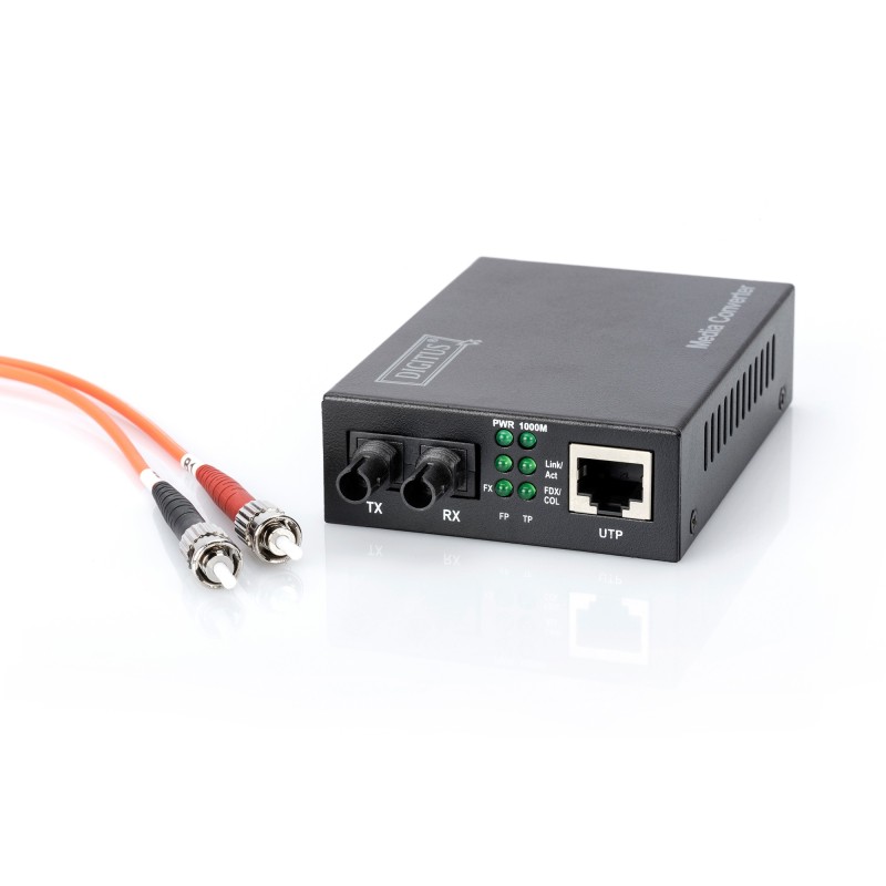 Buy DIGITUS Gigabit Media Converter - Multimode RJ45-ST - 850 nm, 500 m, 5 V DC,... in Cyprus, Nicosia, Limassol, Larnaka, Pafos
