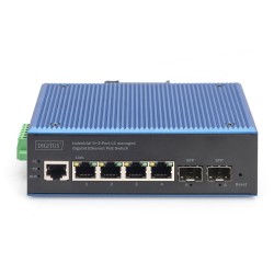 Buy Digitus 4+2P Industrial PoE Switch - L2 Managed - 4x PoE Gigabit RJ-45 + 2x SFP in Cyprus, Nicosia, Limassol, Larnaka, Pafos