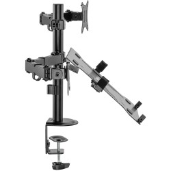 Buy Monitor Stand with Notebook Mount - DA-90436 - Desk Clamp, 17-32 in, 9 kg, B... in Cyprus, Nicosia, Limassol, Larnaka, Pafos