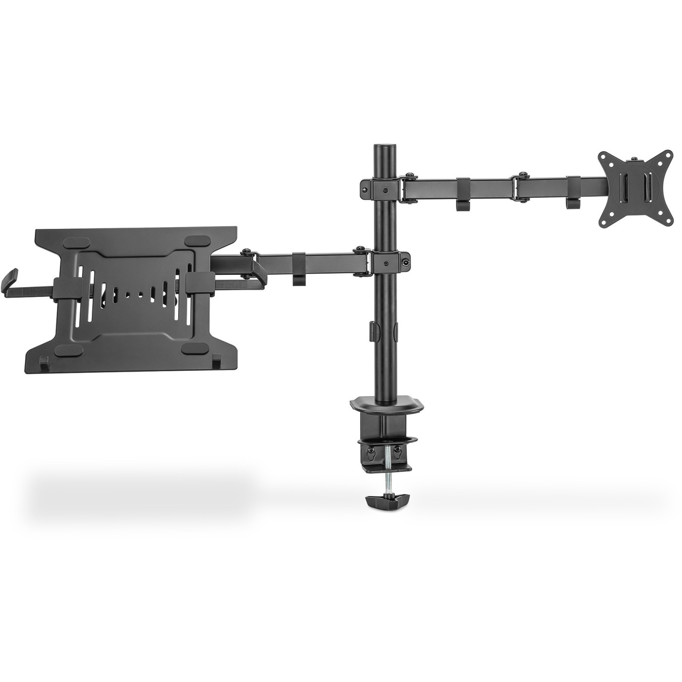 Monitor Stand with Notebook Mount - DA-90436 - Desk Clamp, 17-32 in, 9 kg, Black — Buy in Cyprus with Fast Delivery