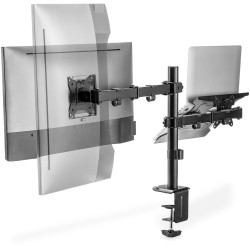 Buy Monitor Stand with Notebook Mount - DA-90436 - Desk Clamp, 17-32 in, 9 kg, B... in Cyprus, Nicosia, Limassol, Larnaka, Pafos