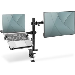 Buy Monitor Stand with Notebook Mount - DA-90436 - Desk Clamp, 17-32 in, 9 kg, B... in Cyprus, Nicosia, Limassol, Larnaka, Pafos
